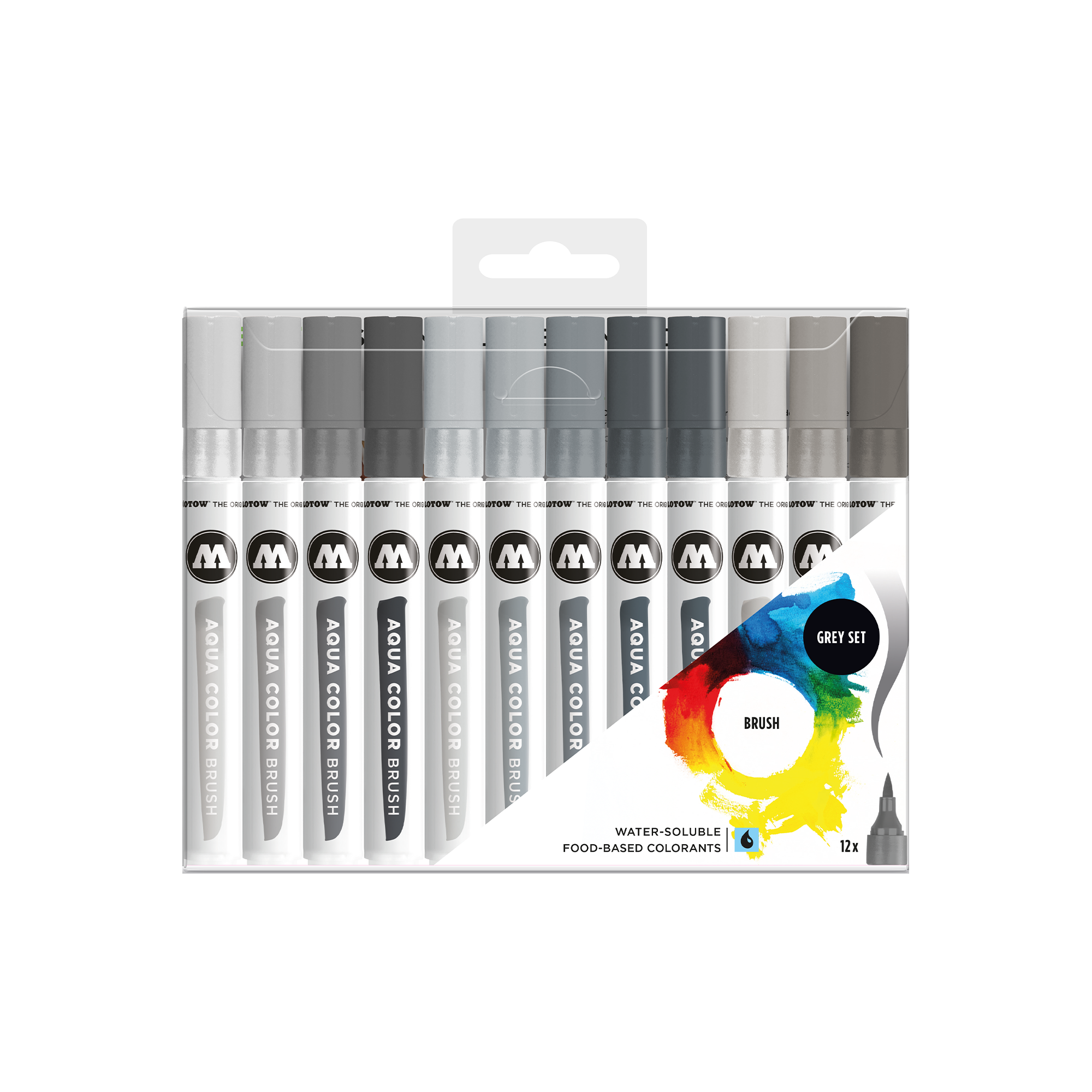 AQUA COLOR BRUSH Grey Set