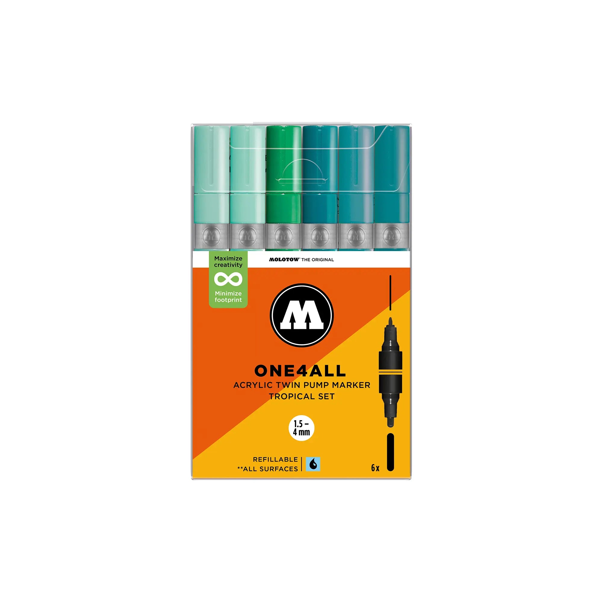 ONE4ALL™ Acrylic Twin Tropical Set