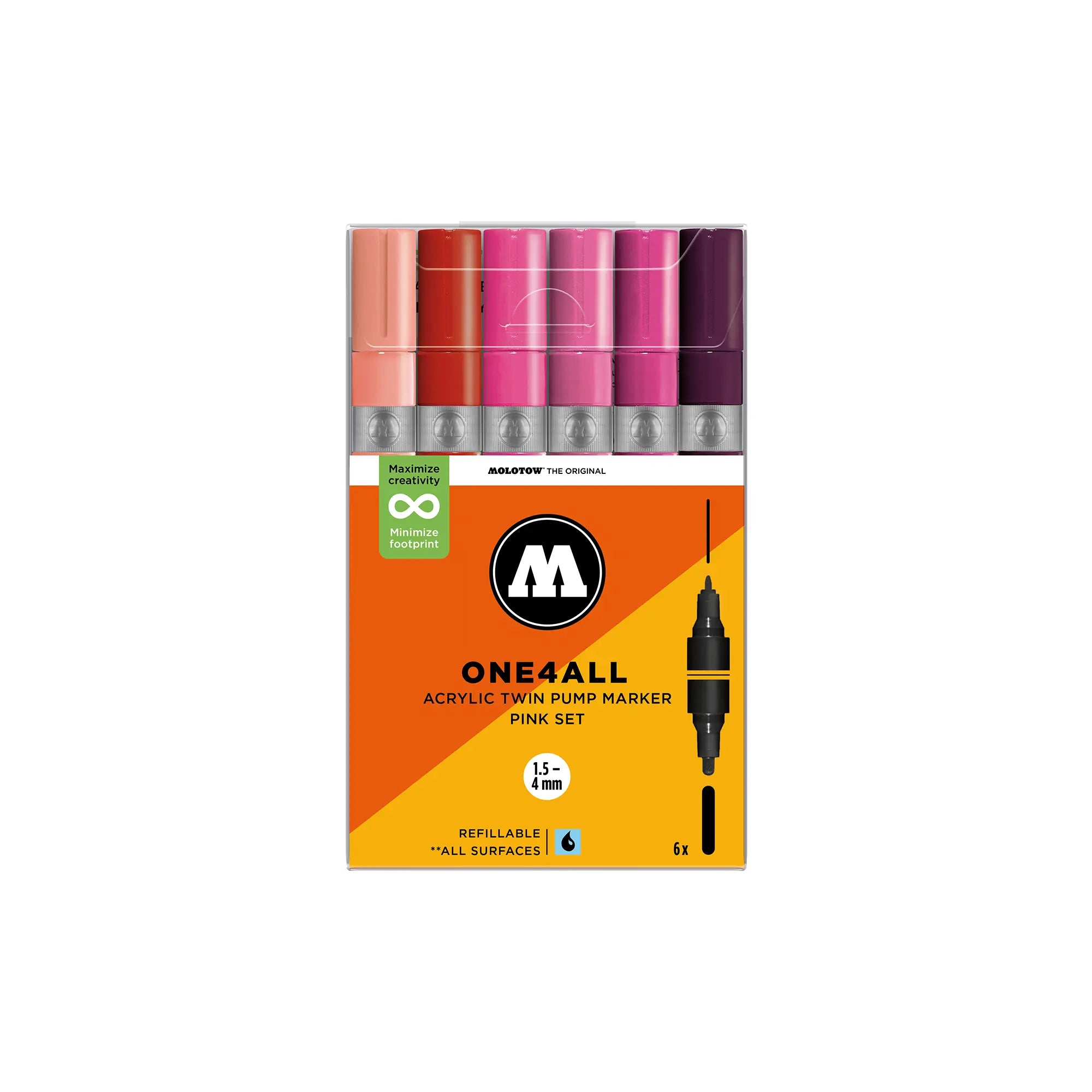 ONE4ALL™ Acrylic Twin Pink Set