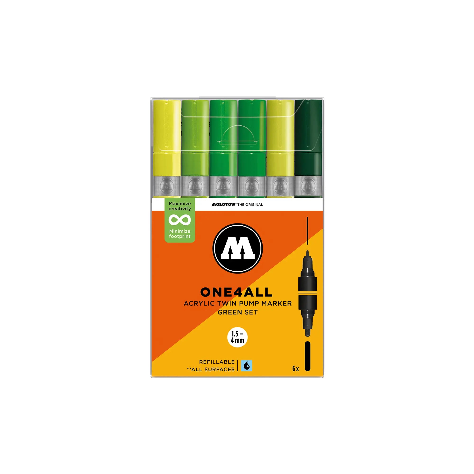 ONE4ALL™ Acrylic Twin Green Set
