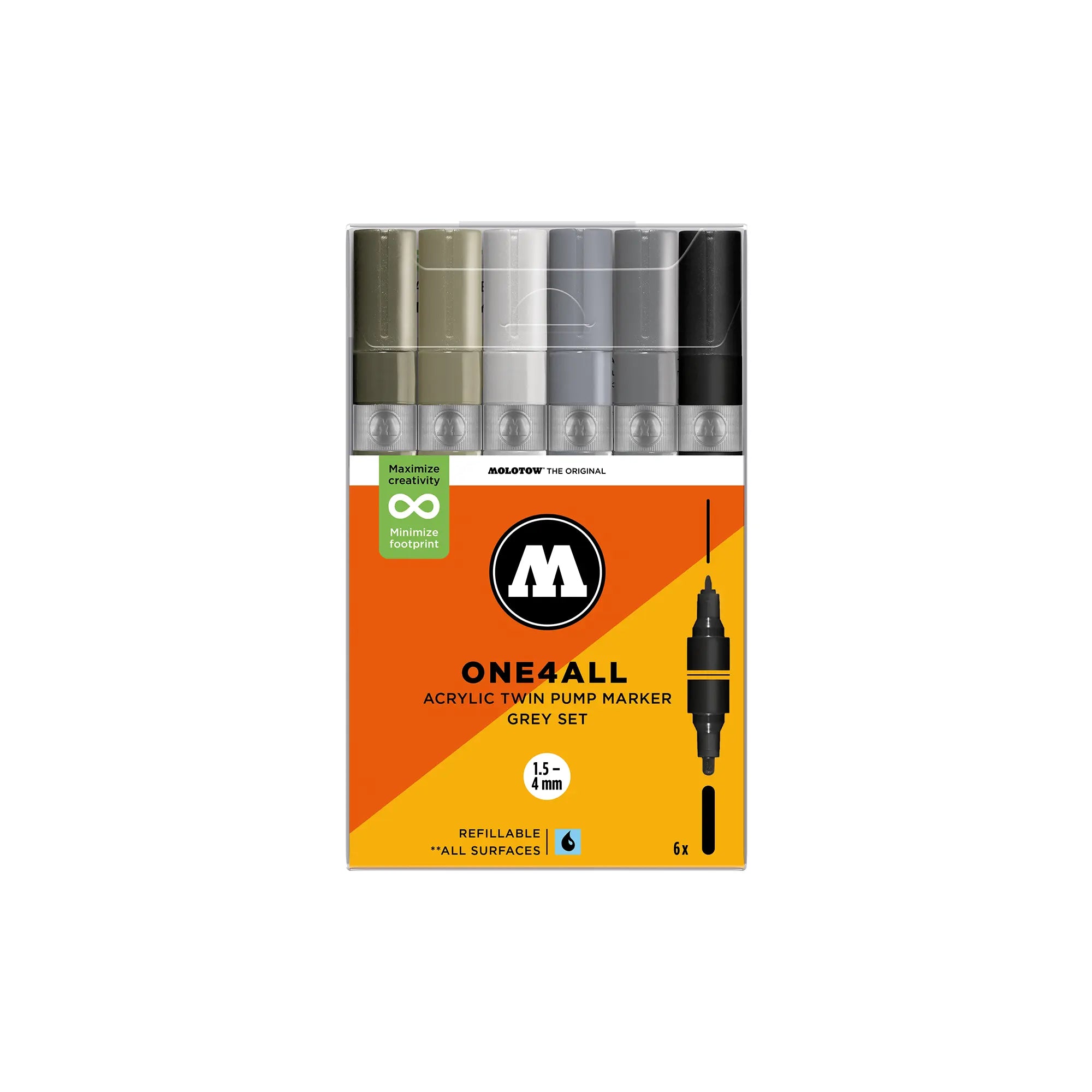 ONE4ALL™ Acrylic Twin Grey Set