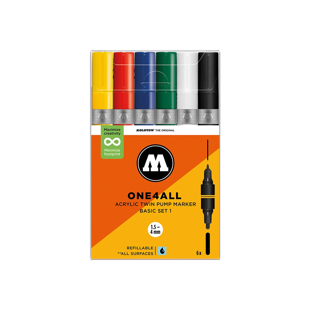 ONE4ALL 6pcs. Sets 1.5+4 mm - Twin