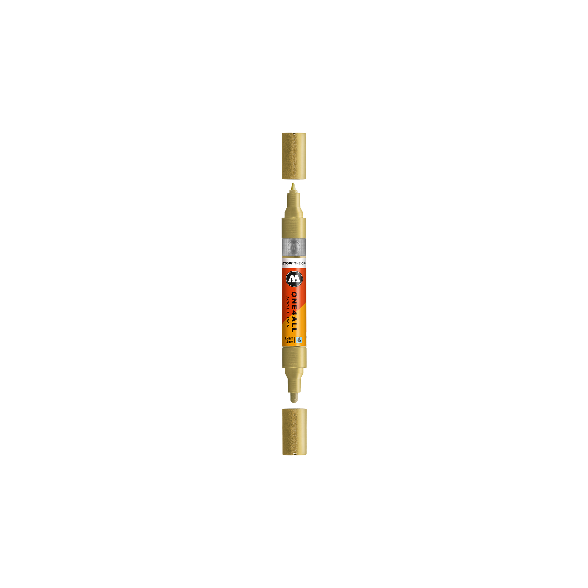 Acrylic marker One4All Twin 1,5/4mm #228 metallic gold