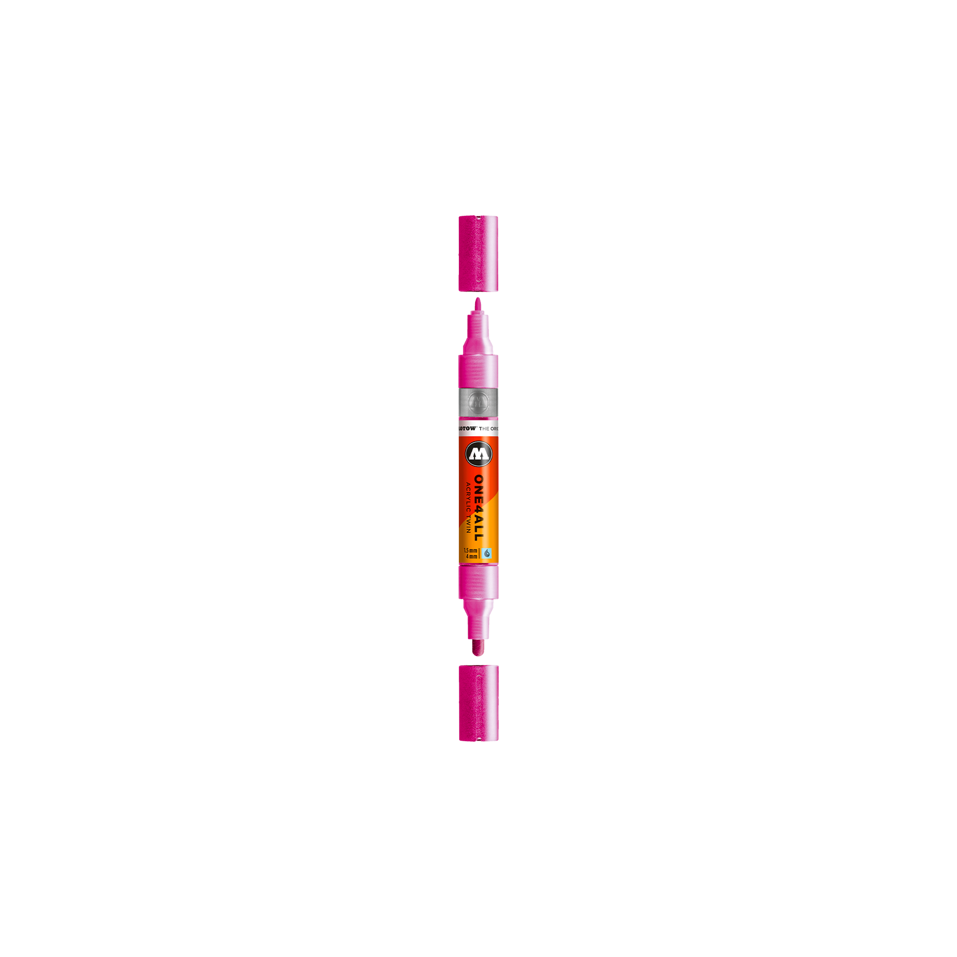 Acrylic marker One4All Twin 1,5/4mm #225 metallic pink