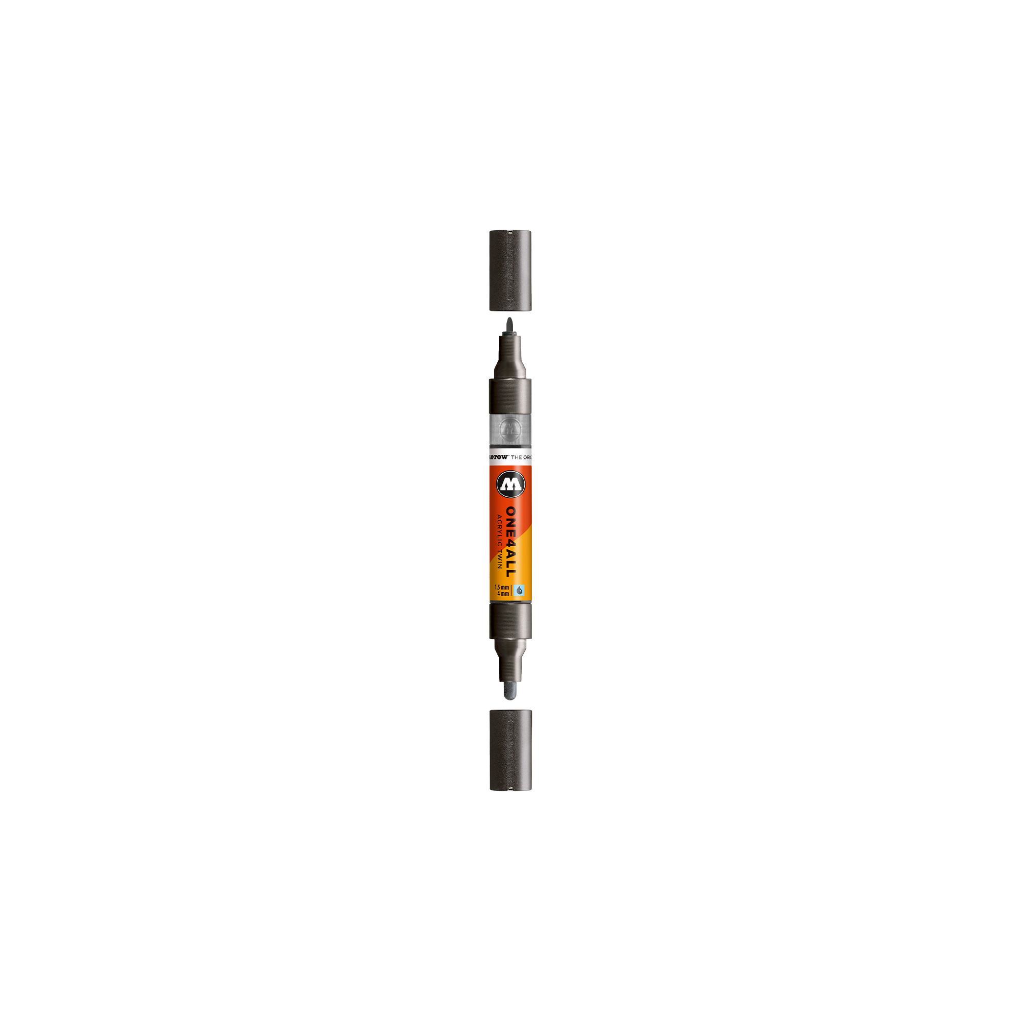 Acrylic marker One4All Twin 1,5/4mm #223 metallic black