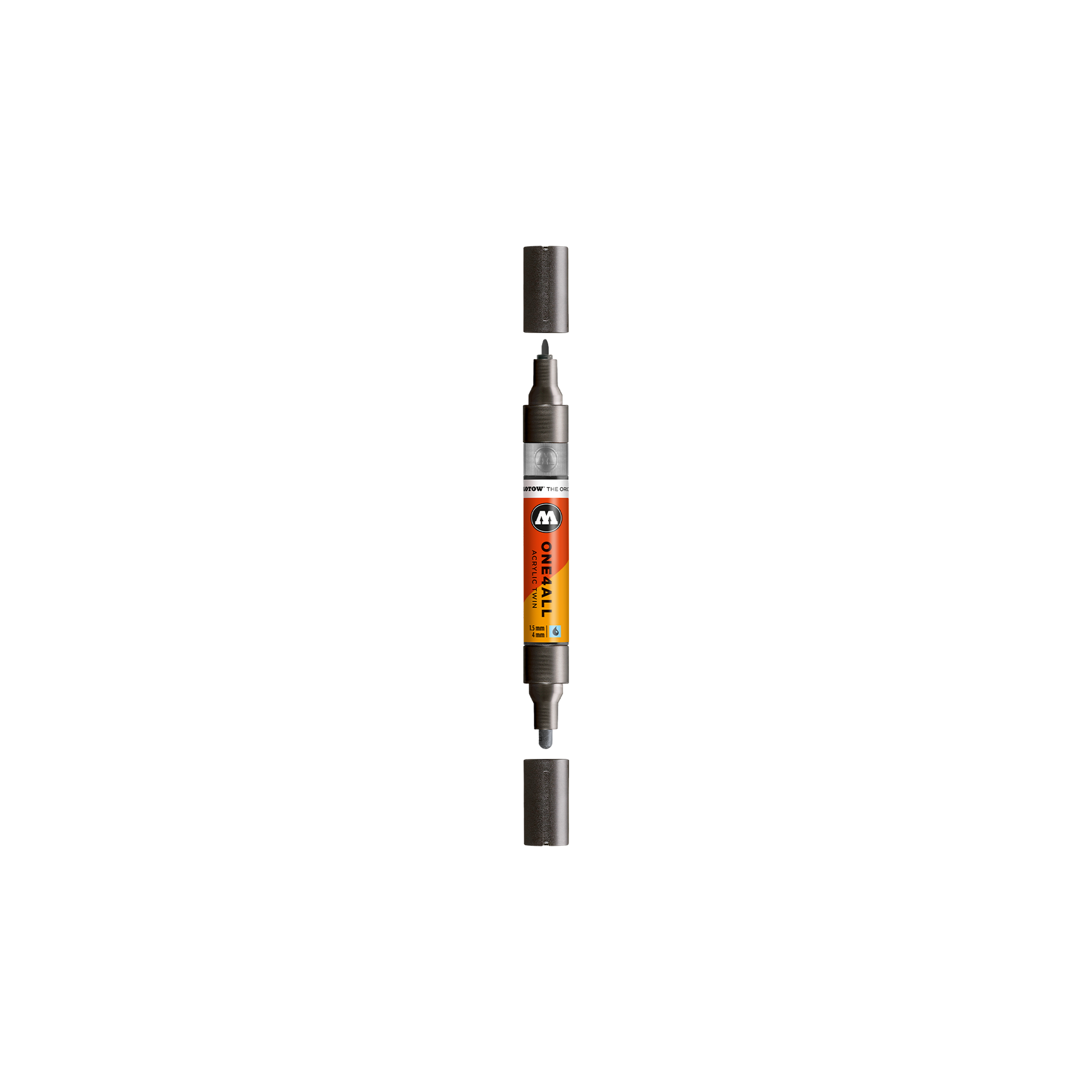 Acrylic marker One4All Twin 1,5/4mm #223 metallic black
