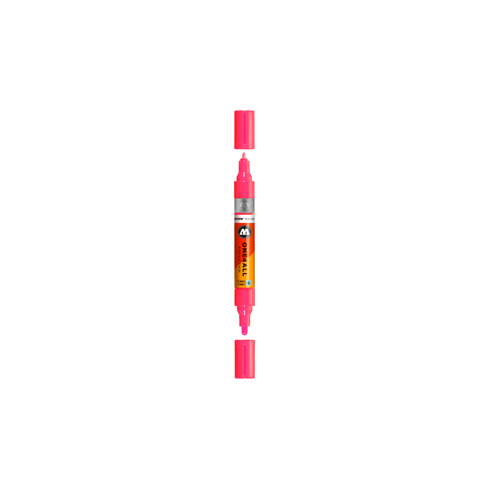 Acrylic marker One4All Twin 1,5/4mm #262 neon red fluo