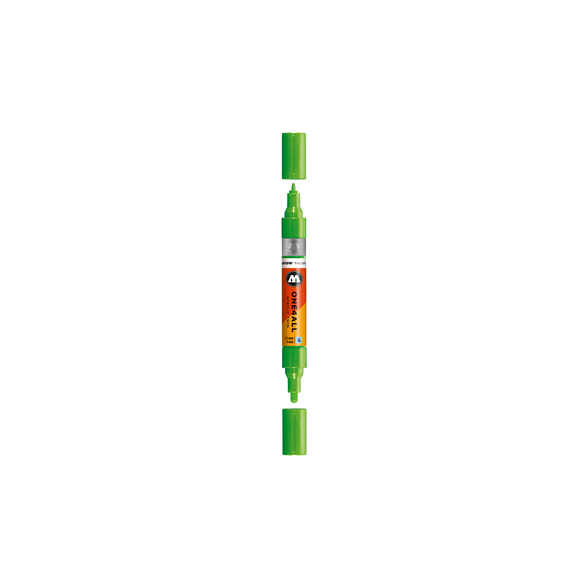 Acrylic marker One4All Twin 1,5/4mm #219 neon green fluoresc.