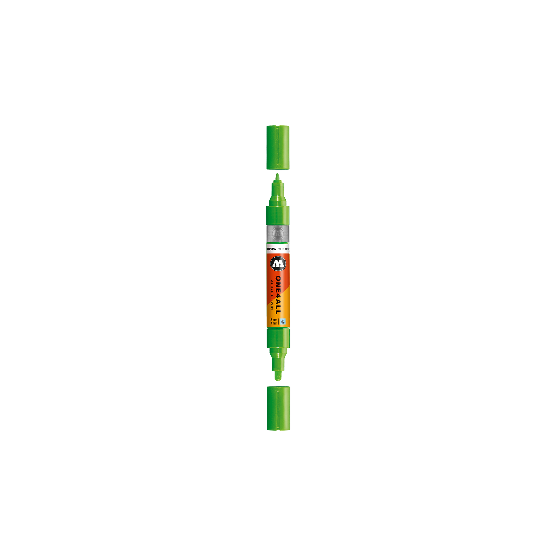 Acrylic marker One4All Twin 1,5/4mm #219 neon green fluoresc.