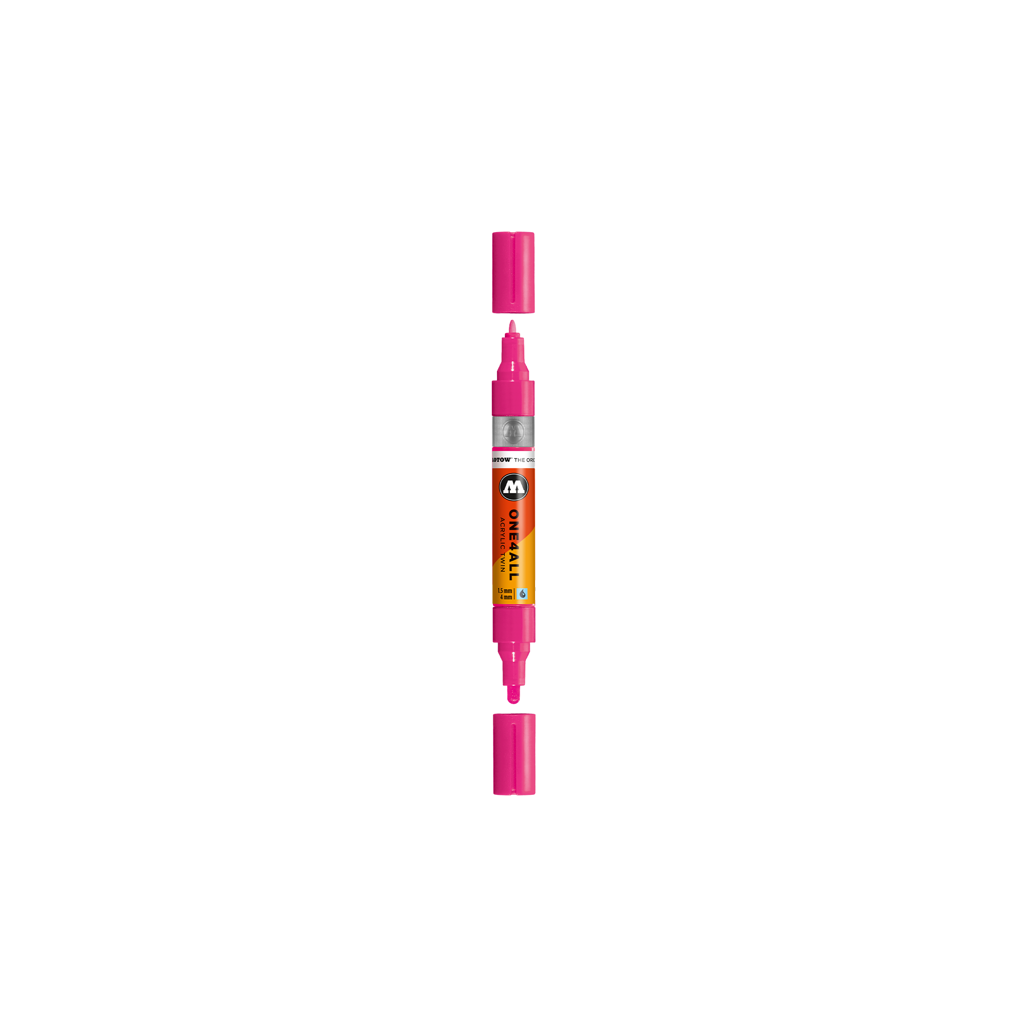Acrylic marker One4All Twin 1,5/4mm #217 neon pink fluoresc.