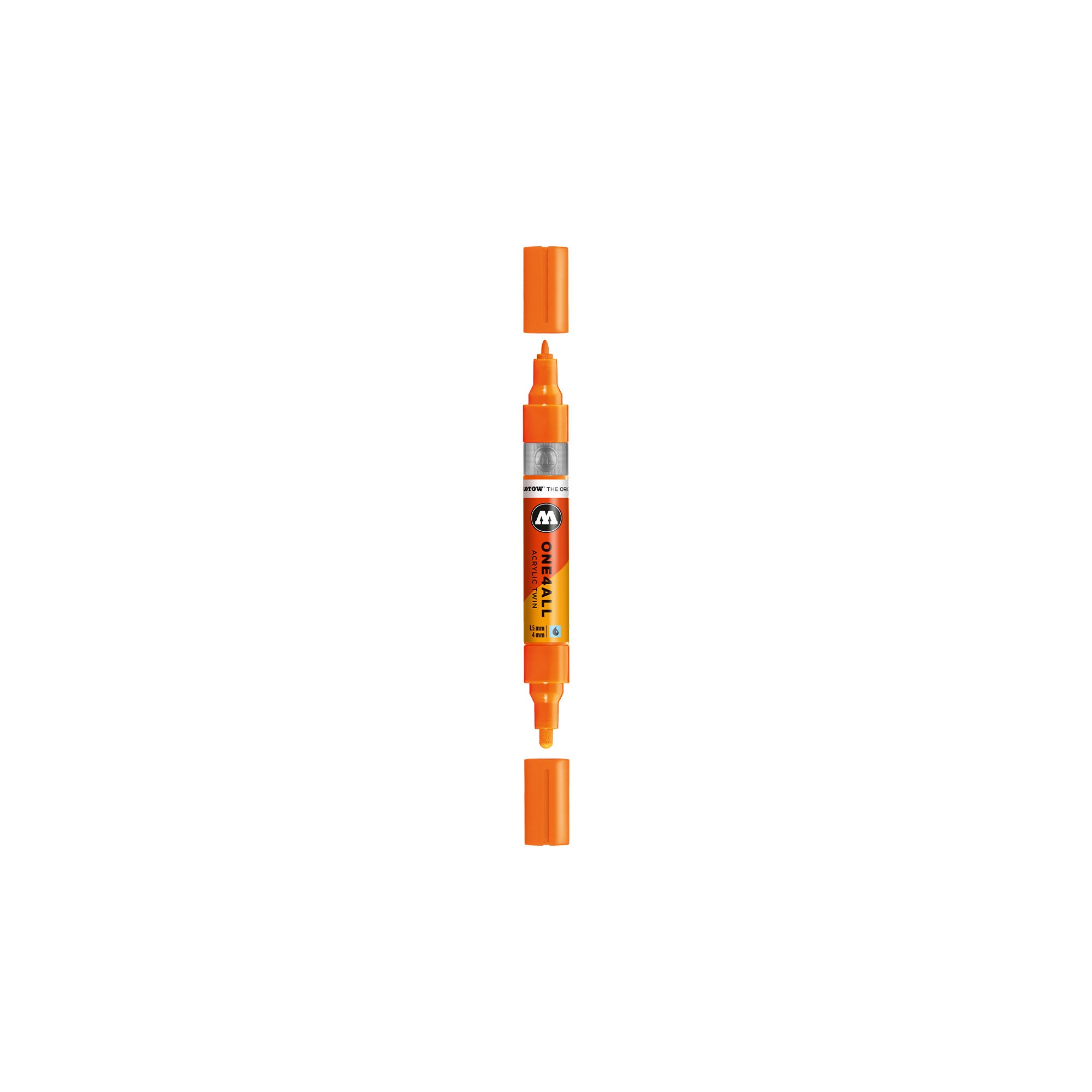 Acrylic marker One4All Twin 1,5/4mm #218 neon orange fluoresc.