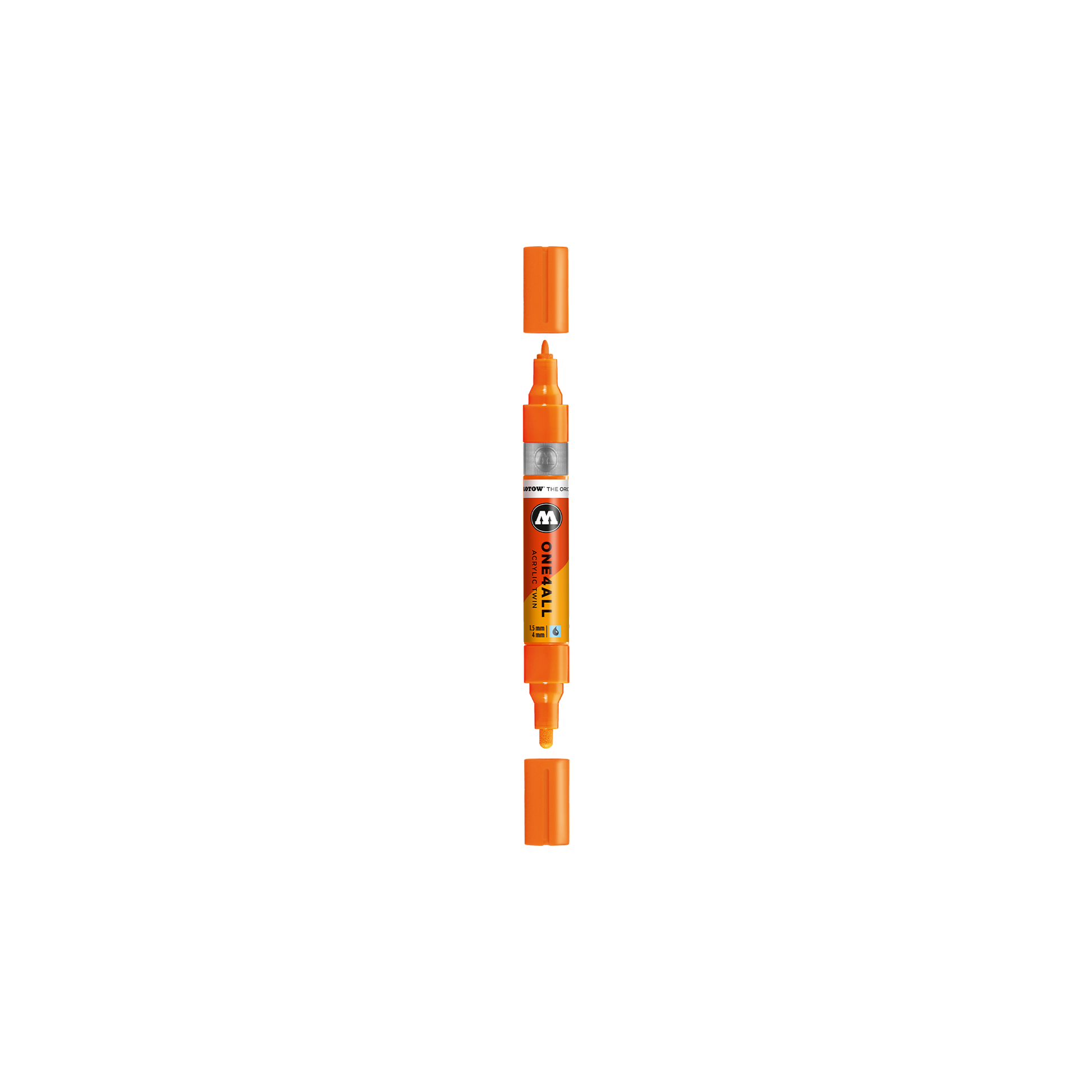 Acrylic marker One4All Twin 1,5/4mm #218 neon orange fluoresc.