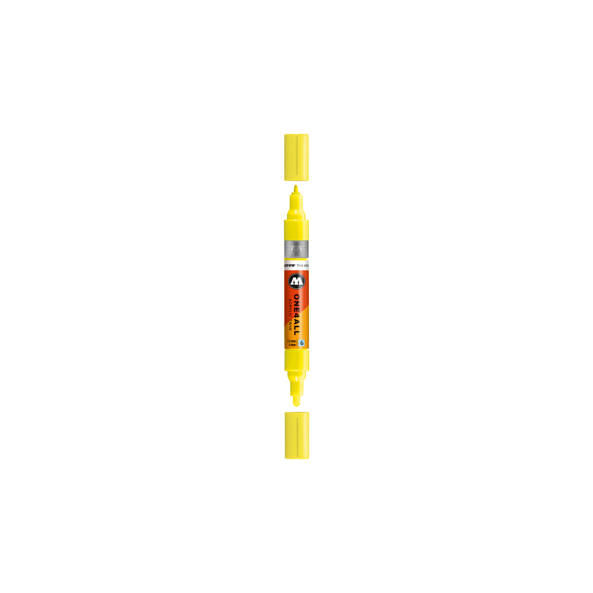 Acrylic marker One4All Twin 1,5/4mm #220 neon yellow fluoresc.