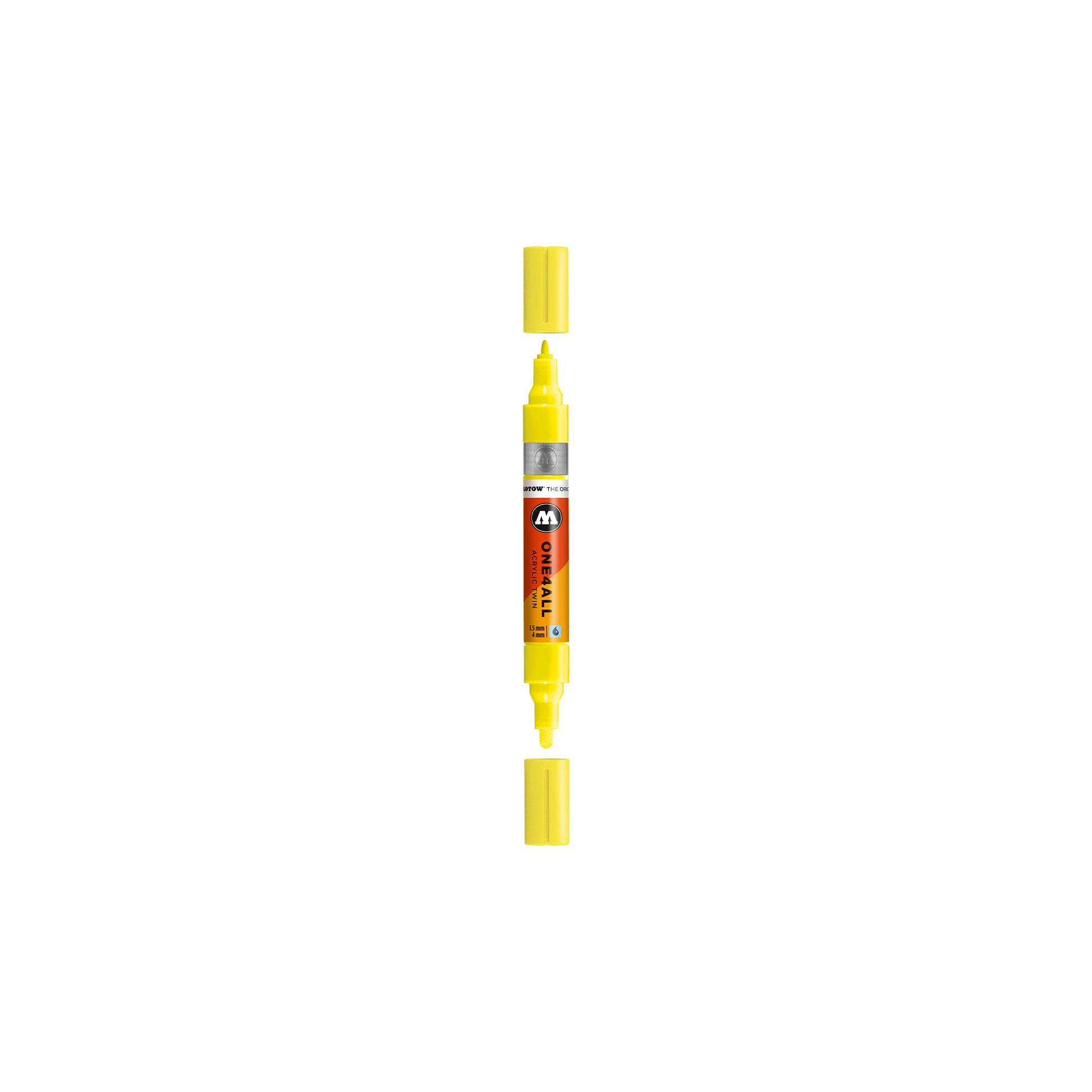 Acrylic marker One4All Twin 1,5/4mm #220 neon yellow fluoresc.